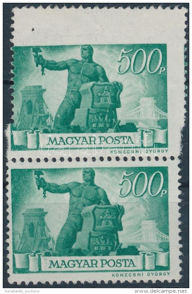 (*) 1945 Újjáépítés 500P Pár Elfogazva / Mi 833 Pair With Shifted... - Otros & Sin Clasificación