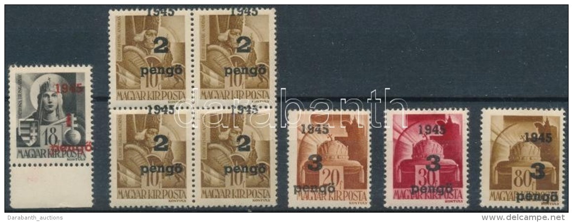 ** Nagyvárad I. 1945 4 Klf Bélyeg és 1 Négyestömb / 4 Different Stamps And A Block... - Autres & Non Classés