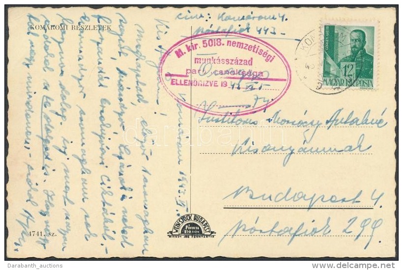 1943 Komáromból Feladott Tábori Képeslap / Field Postcard 'M.kir. 5018.... - Otros & Sin Clasificación