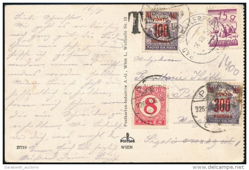 1926 (16. Díjszabás) Képeslap Vegyes Portózással / Postcard From Austria With... - Otros & Sin Clasificación