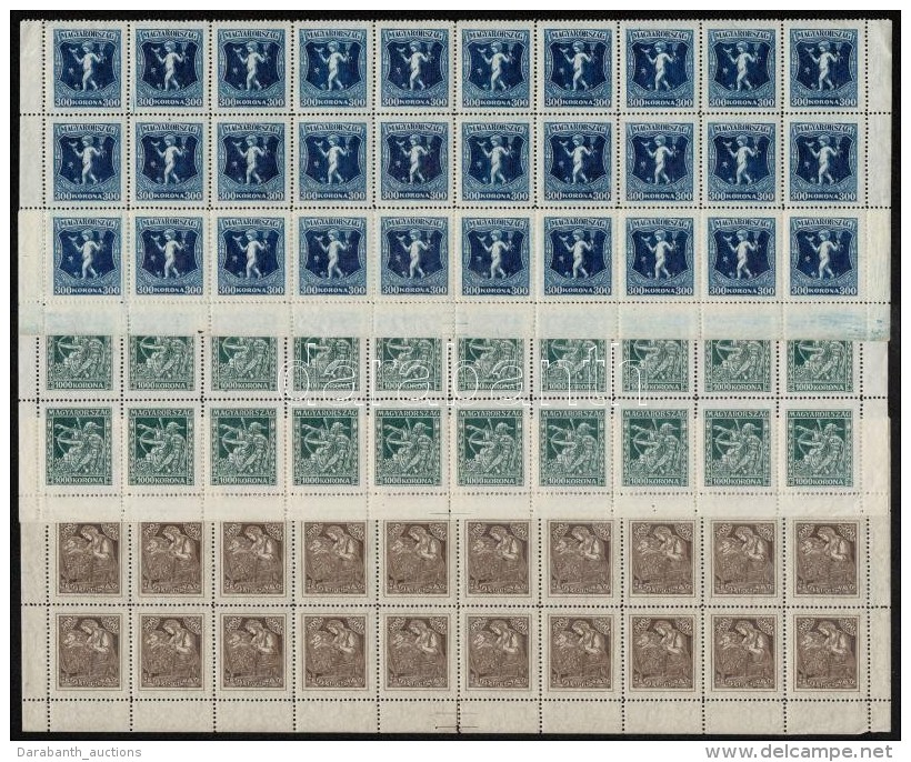 ** 1924 Jótékonyság Sor 30-as Tömbökben (60.000) / Mi 380-382 Blocks Of 30 - Otros & Sin Clasificación