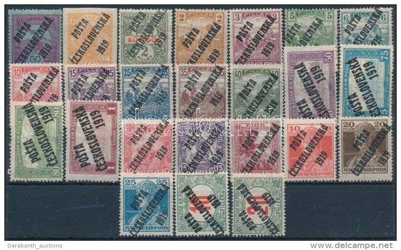 ** (*) * Posta Ceskoslovenska 1919 24 Db Klf érték / 24 Stamps Signed: Bodor - Otros & Sin Clasificación