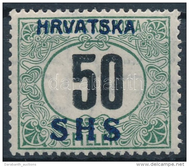 ** SHS 1918 Feketeszámú Portó VII A Vízjellel (54.000) / Mi P34y Signed: Bodor - Otros & Sin Clasificación