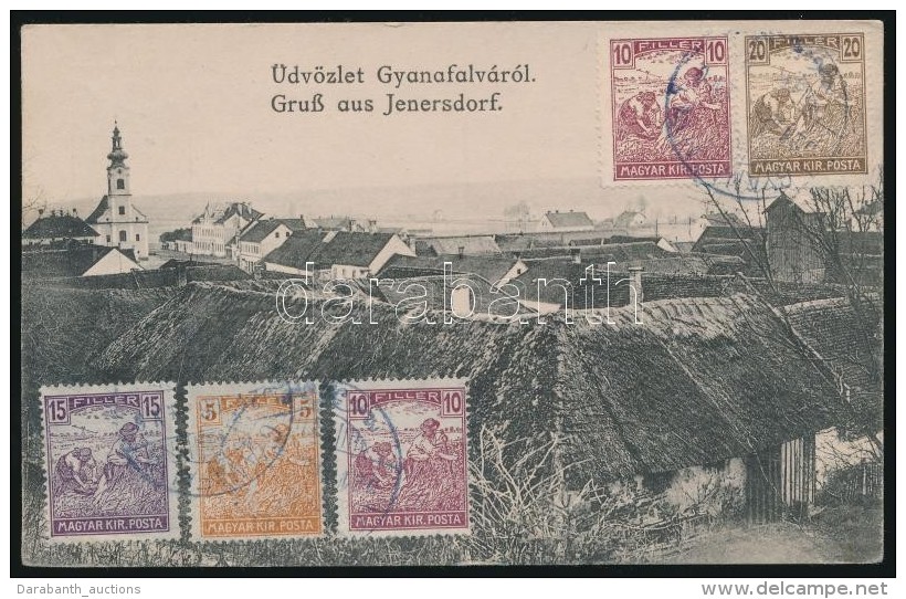 1921 Képeslap Gyanafalváról Szombathelyi Cenzúrával / Postcard From Gyanafalva,... - Otros & Sin Clasificación