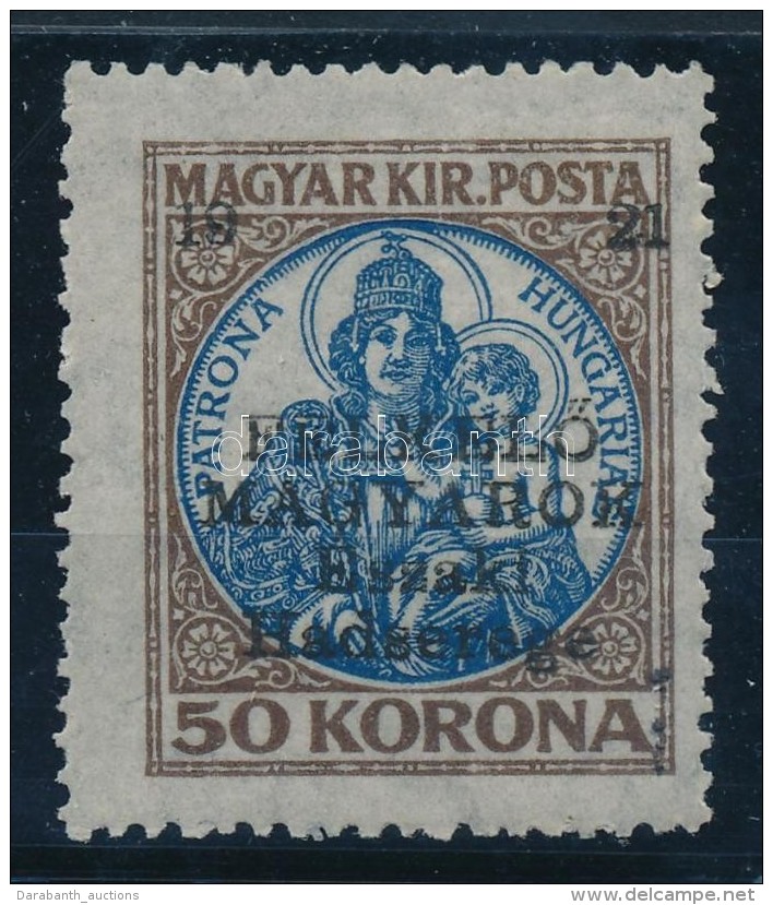 ** Nyugat-Magyarország (V.) 1921 50K (80.000) / Mi 57 Certificate: Bodor - Otros & Sin Clasificación