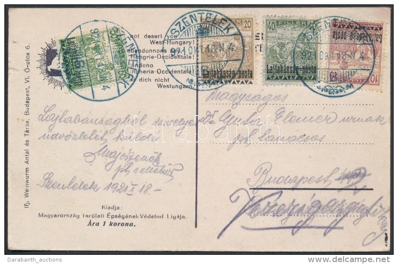 1921 Képeslap Lajtabánság Bélyegekkel Bérmentesítve / Postcard... - Otros & Sin Clasificación