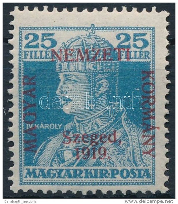 * Szeged 1919 Károly 25f (**14.000) / Mi 24 Signed: Bodor - Otros & Sin Clasificación