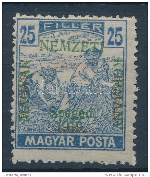 * Szeged 1919 Magyar Posta 25f Zöld Felülnyomással, A Katalógusban Nem Szerepel / Mi 12... - Otros & Sin Clasificación