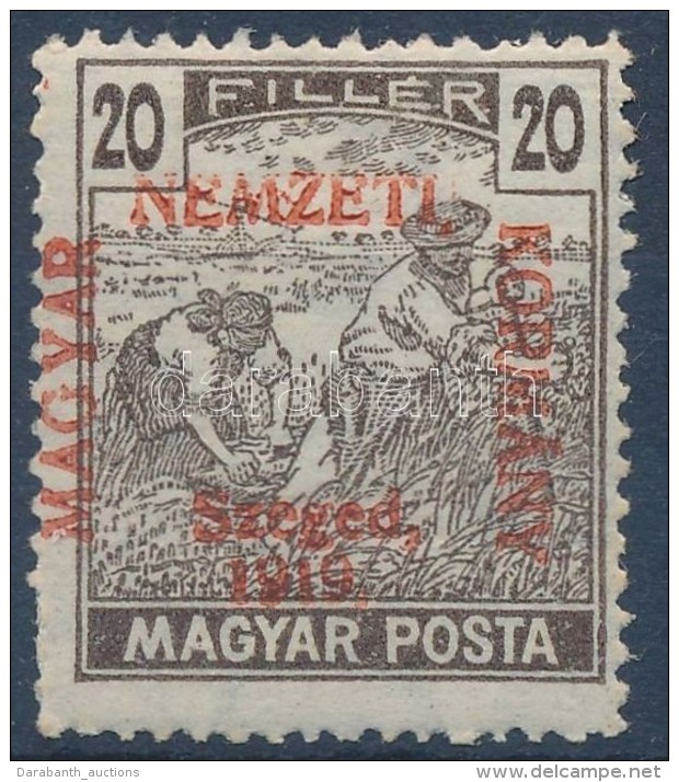 ** Szeged 1919 Magyar Posta 20f (20.000) / Mi 11 Signed: Bodor - Otros & Sin Clasificación