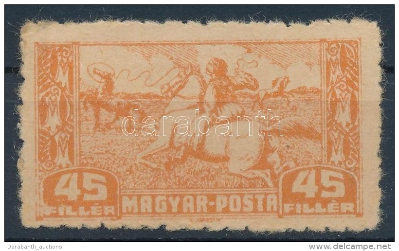 ** Debrecen II. 1920 45f Felülnyomás Nélkül / Mi 88x Without Overprint. Signed: Bodor - Otros & Sin Clasificación