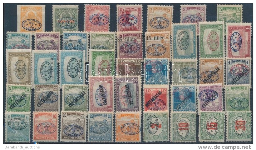 ** (*) * Debrecen I.  1919 II. Lemez 43 Klf Bélyeg (kb.90.000) / Plate II. 43 Different Stamps Signed: Bodor - Otros & Sin Clasificación