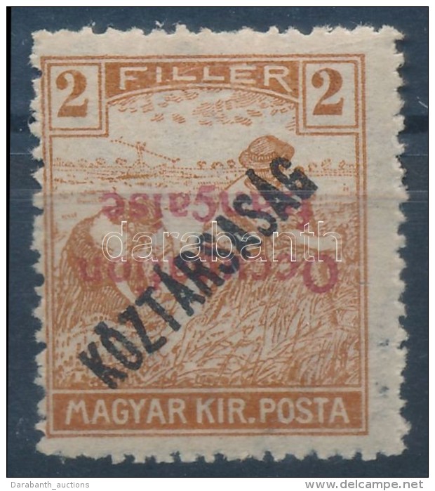 * Arad 1919 Arató/Köztársaság 2f Fordított Felülnyomással / Mi 30 With... - Otros & Sin Clasificación