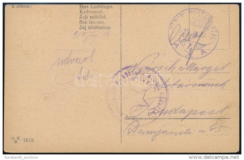 1919 Vörös Hadsereg Tábori Postai LevelezÅ‘lap / Red Army Field Postcard 'BUDAPESTI I.... - Otros & Sin Clasificación