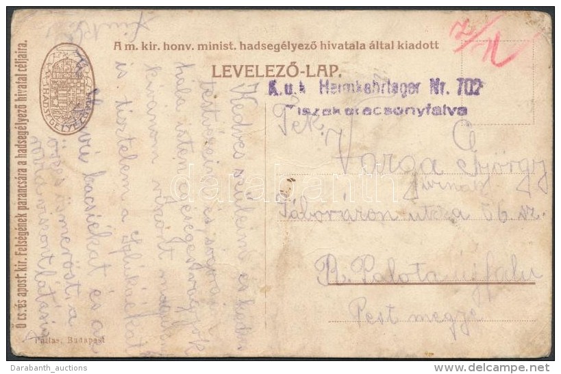 ~1918 Tábori Posta Képeslap / Field Postcard 'K.u.k. Heimkehrlager Nr.702.... - Otros & Sin Clasificación