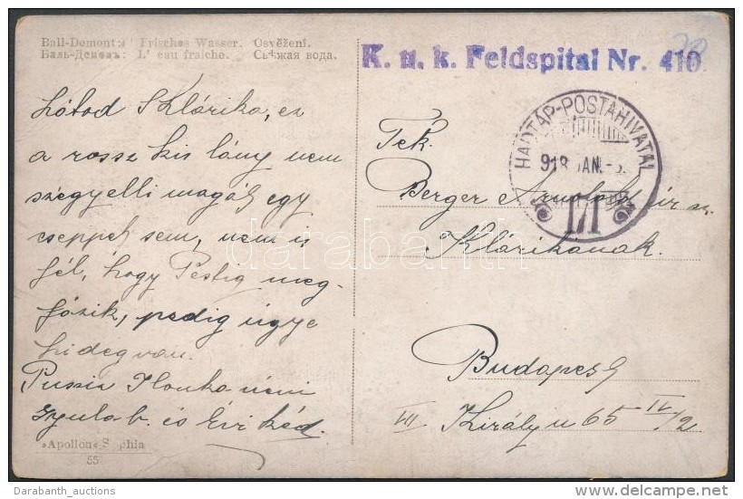 1918 Tábori Posta Képeslap / Field Postcard 'K.u.k. Feldspital Nr.410.' + 'HP 171' - Otros & Sin Clasificación