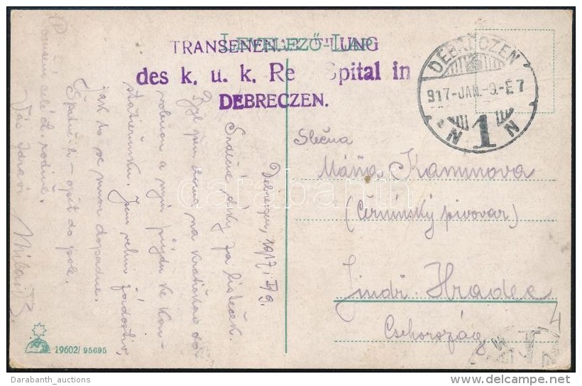 1917 Tábori Posta Képeslap / Field Postcard 'TRANSENENABTEILUNG Des K.u.k. Reservespital In... - Otros & Sin Clasificación