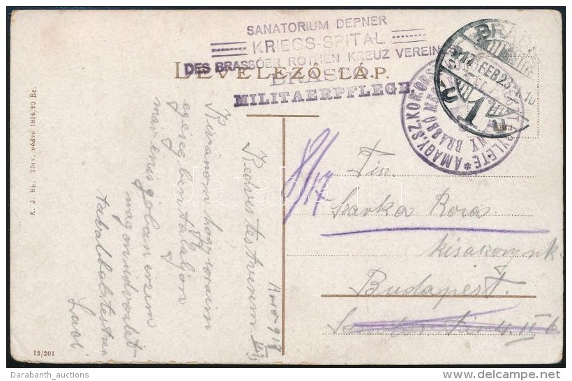 1917 Tábori Posta Képeslap / Field Postcard 'A MAGY. SZ. KOR. ORSZ. VÖRÖSKERESZT... - Otros & Sin Clasificación