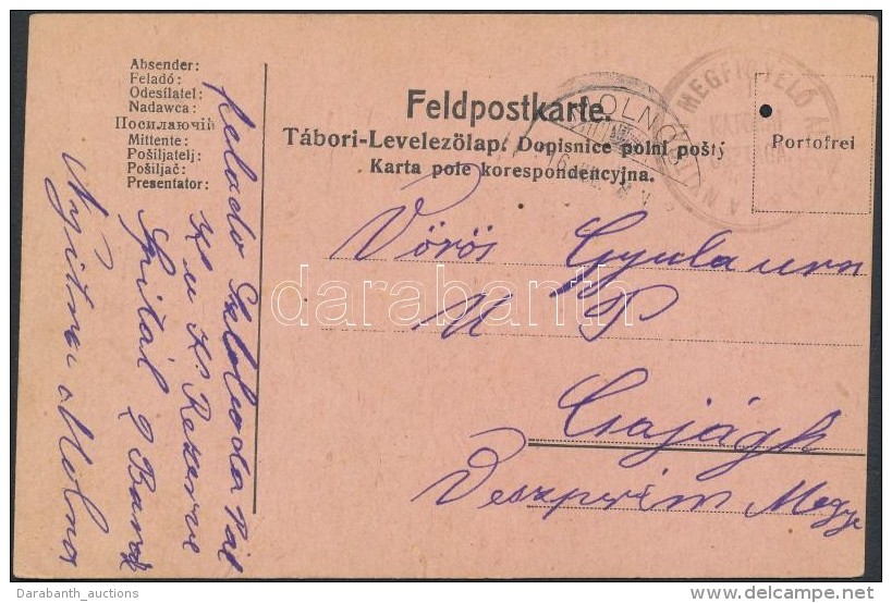 1916 Tábori Posta LevelezÅ‘lap /  Field Postcard 'A NYITRAI MEGFIGYELÅ ÁLLOMÁS KATONAI... - Otros & Sin Clasificación