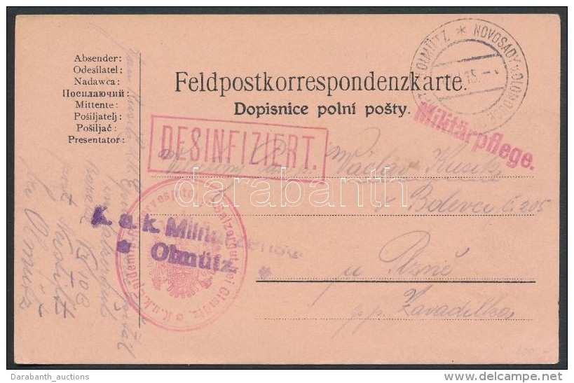1915 Tábori Posta LevelezÅ‘lap / Field Postcard 'K.u.k. Militarzensur In Olmütz' - Otros & Sin Clasificación