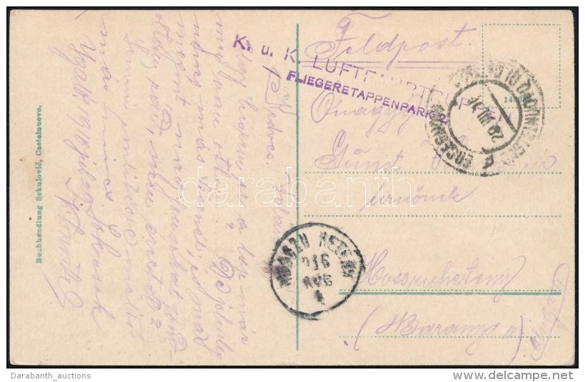 1916 Képeslap / Postcard 'K.u.k. LUFTFAHRTRUPPEN FLIEGERETAPPENPARK 2.' - Otros & Sin Clasificación
