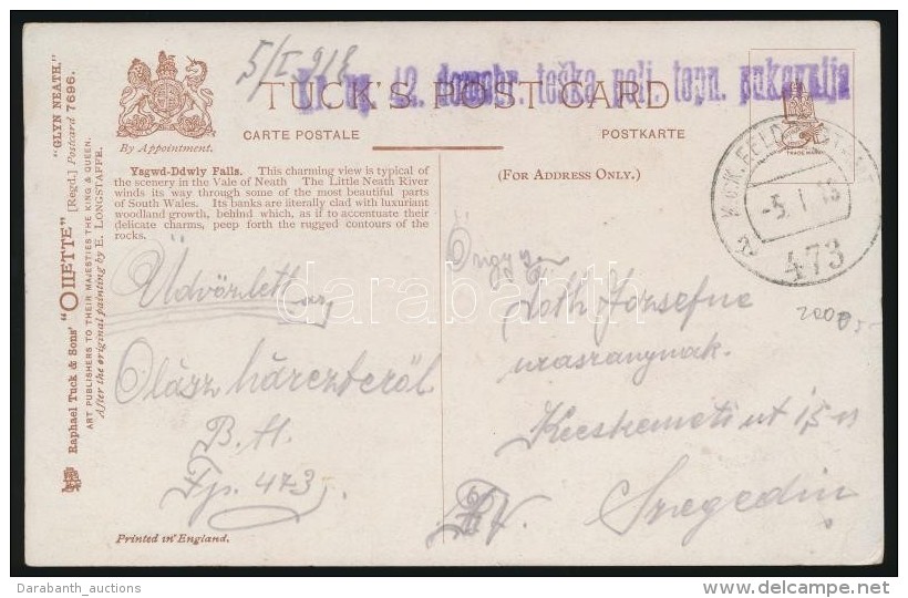 1918 Tábori Posta Képeslap / Field Postcard 'Kr.ug. 42. Domobr. Teska Poli. Topn. Pukovalja' + 'FP... - Otros & Sin Clasificación