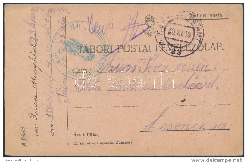 1916 Tábori Posta LevelezÅ‘lap / Field Postcard 'M.KIR.  ... HONVÉD GYALOG EZRED... - Otros & Sin Clasificación