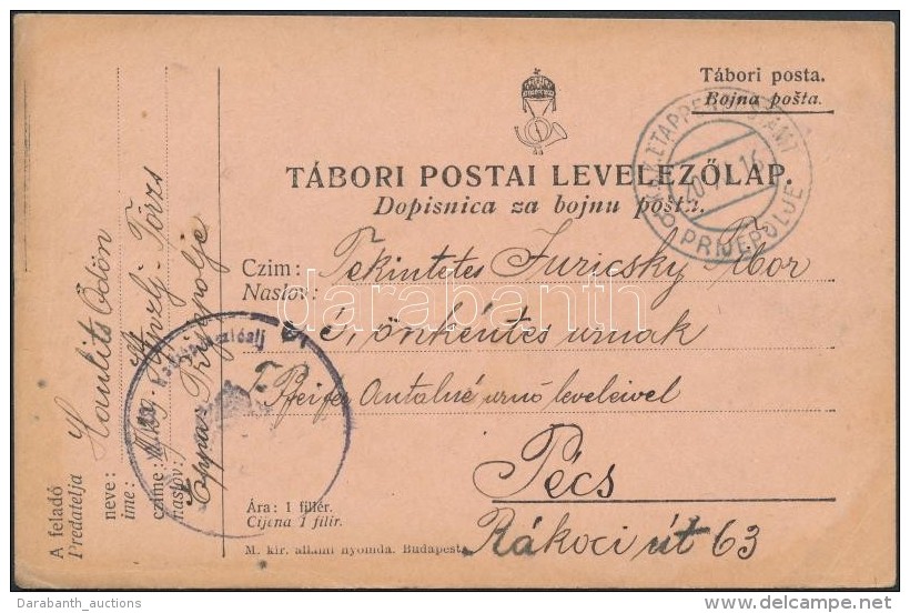 1916 KétnyelvÅ± Tábori Posta LevelezÅ‘lap / Double Language Field Postcard 'M. Kir. III/29... - Otros & Sin Clasificación