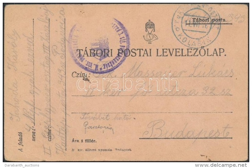 1916 Tábori Posta LevelezÅ‘lap / Field Postcard 'M. Kir. Nagyváradi 4. (népfelkelÅ‘... - Otros & Sin Clasificación