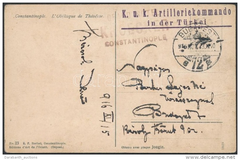 1916 Tábori Posta Képeslap / Field Postcard 'K.u.k. Artilleriekommando In Der Türkei' - Otros & Sin Clasificación