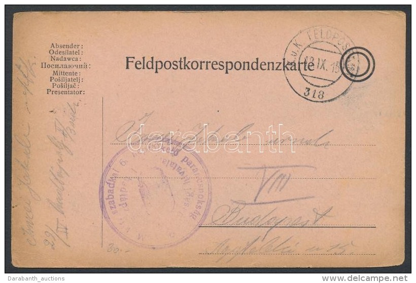 1915 Tábori Posta LevelezÅ‘lap / Field Postcard 'M.kir. Szabadkai 6. NépfölkelÅ‘... - Otros & Sin Clasificación