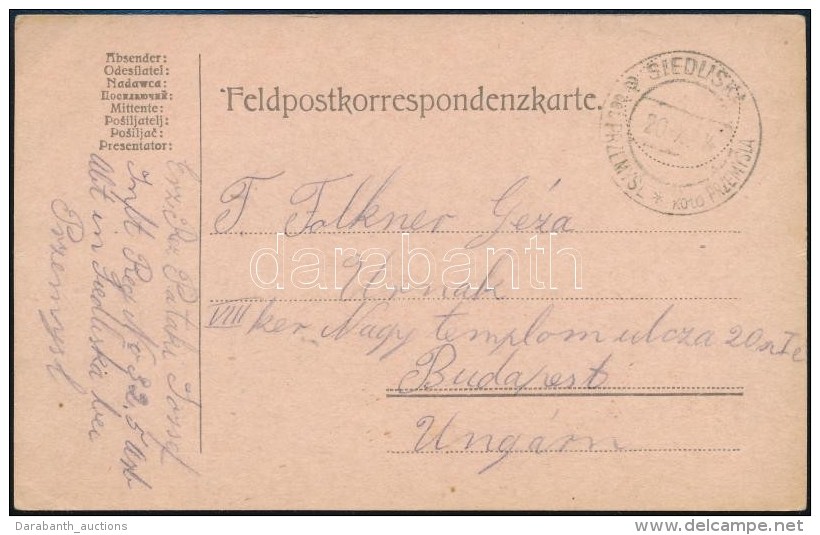 1914 Tábori Posta LevelezÅ‘lap / Field Postcard 'SIEDLISKA Bei PRZEMYSL Kolo PRZEMYSLA' - Autres & Non Classés