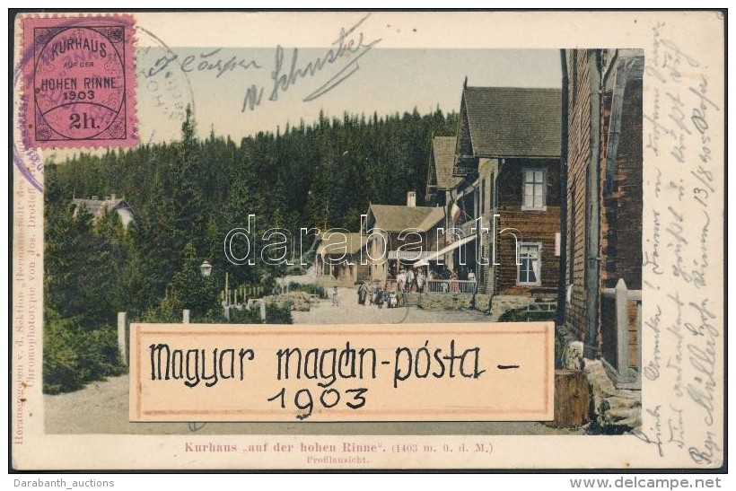 1905 Hohe Rinne 2h Képeslapon / 2h Stamp On Postcard To Vizakna FürdÅ‘ - Otros & Sin Clasificación