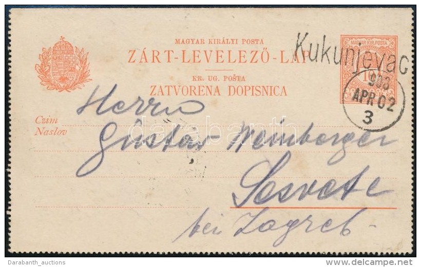 1908 Zárt LevelezÅ‘lap Vasúti Bélyegzéssel / PS-cover Card With Railway Postmark... - Otros & Sin Clasificación