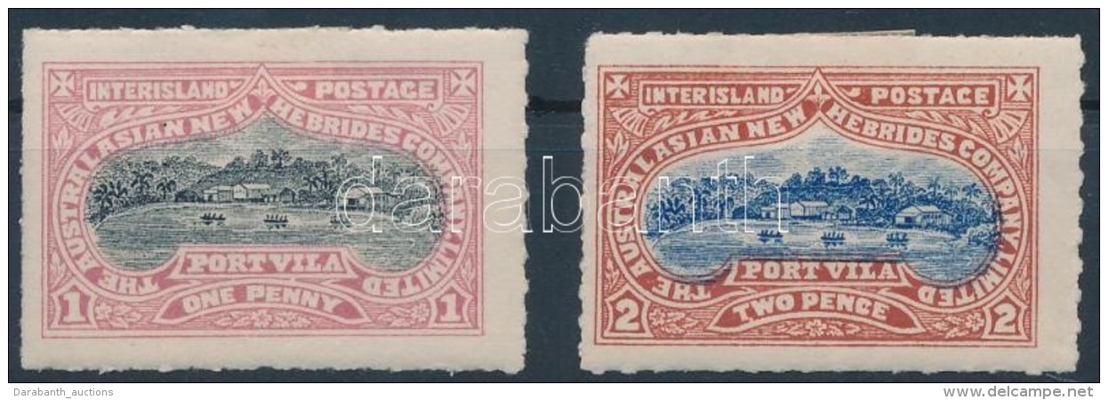 * Australasian New Hebrides 1897 Helyi Kiadás Pár - Otros & Sin Clasificación