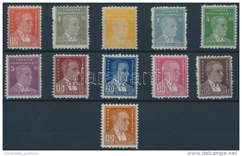 ** 1951 Atatürk Sor Mi 1294-1304 + 1279 (foghibák / Perforation Faults) - Otros & Sin Clasificación