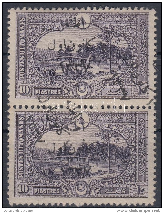 * 1921 Mi 761 II Pár KettÅ‘s Felülnyomással / Pair With Double Overprint - Otros & Sin Clasificación