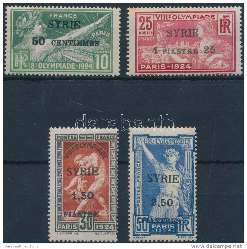 * 1924 Párizsi Olimpiai Játékok Sor Mi 227-230 (rozsda / Stain) - Otros & Sin Clasificación