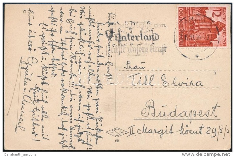 1939 Képeslap Alkalmi Bélyegzéssel / Postcard To Budapest - Otros & Sin Clasificación