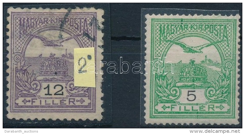 ** O 1904-1909 Turul 5f és 12f Lemezhibákkal / 2 Plate Varieties - Otros & Sin Clasificación