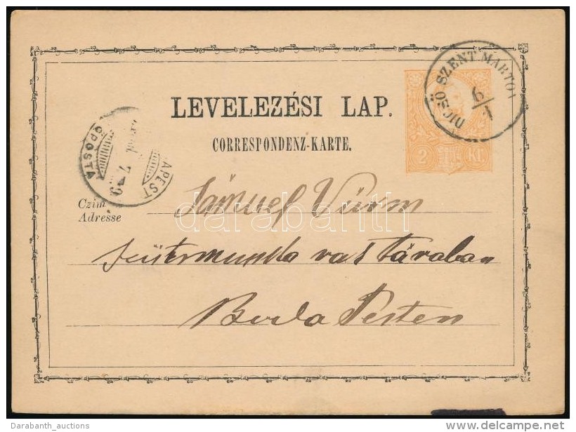 1874 Díjjegyes LevelezÅ‘lap / PS-card 'DICSÅ SZENT MÁRTON' - Other & Unclassified