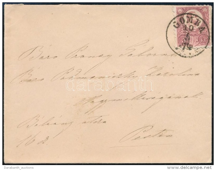 1874 Réznyomat 5kr Levélen / Mi 10 On Cover 'GOMBA' - Pest - Other & Unclassified