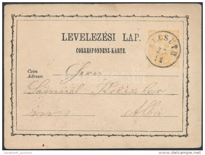 1873 2kr Díjjegyes LevelezÅ‘lap / PS-card 'ALCSUTH' (Gudlin 300 P) - Other & Unclassified