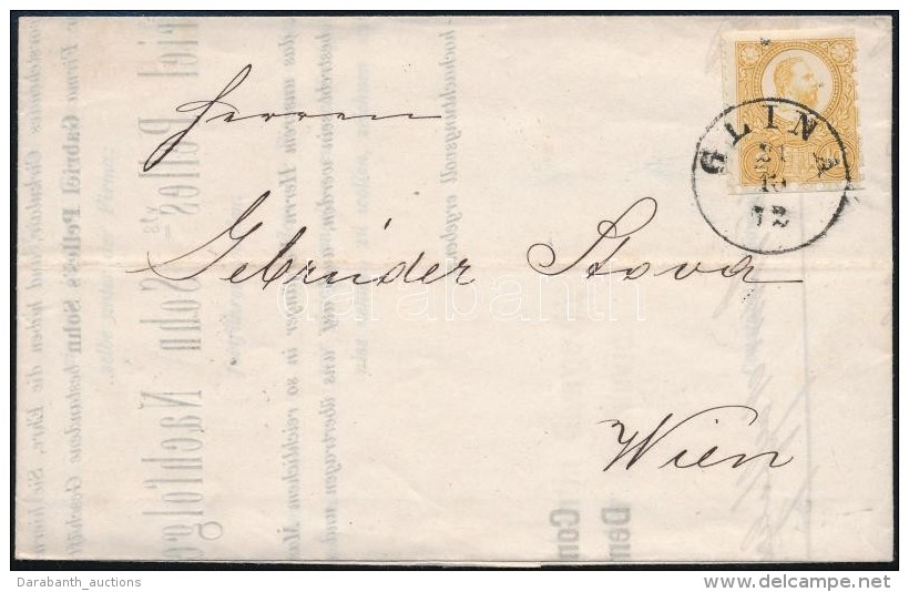 1872 Réznyomat 2kr Ollóval Vágva / Mi 8 Cut With Scissors, On Cover 'GLINA' - Wien - Otros & Sin Clasificación