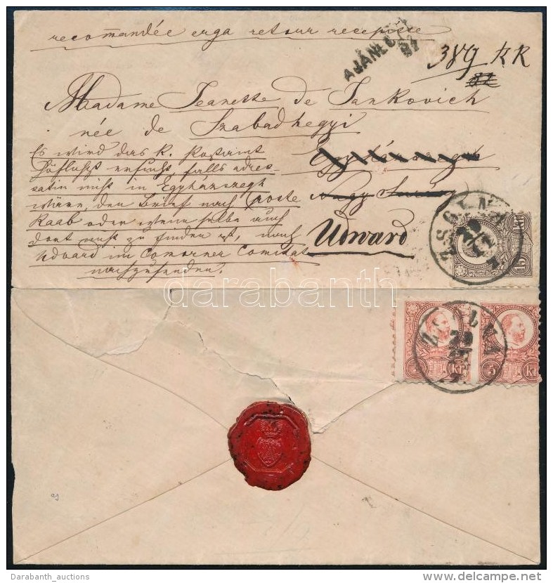 1871 Réznyomat 15kr + 2 X 5kr Ajánlott Tértivevényes Távolsági... - Otros & Sin Clasificación