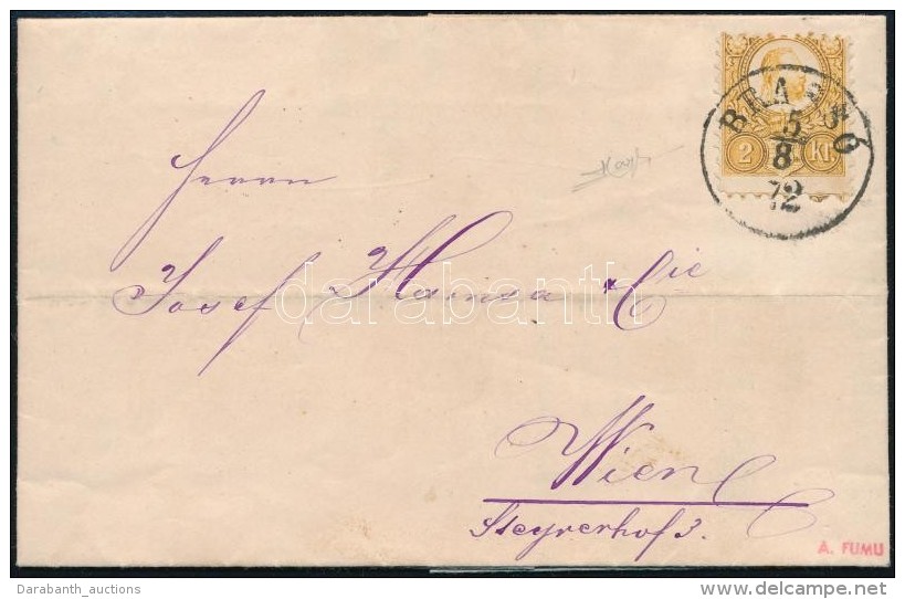 1871 Réznyomat 2kr / Mi 8 On Cover 'BRASSÓ' - Wien - Otros & Sin Clasificación