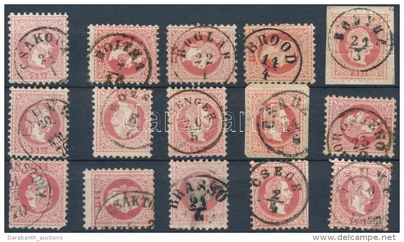 O 1867 15 Db Bélyeg Szép/olvasható Bélyegzésekkel / 15 Stamps With Nice/readable... - Otros & Sin Clasificación