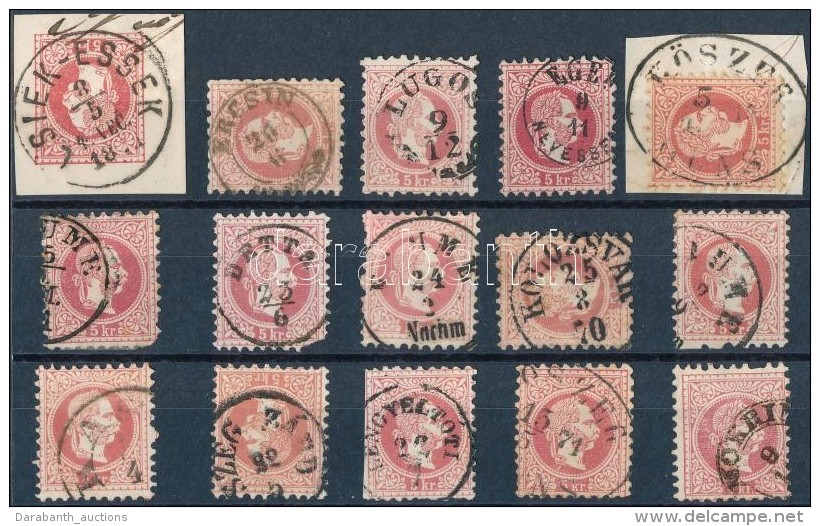 O 1867 15 Db Bélyeg Szép/olvasható Bélyegzésekkel / 15 Stamps With Nice/readable... - Otros & Sin Clasificación