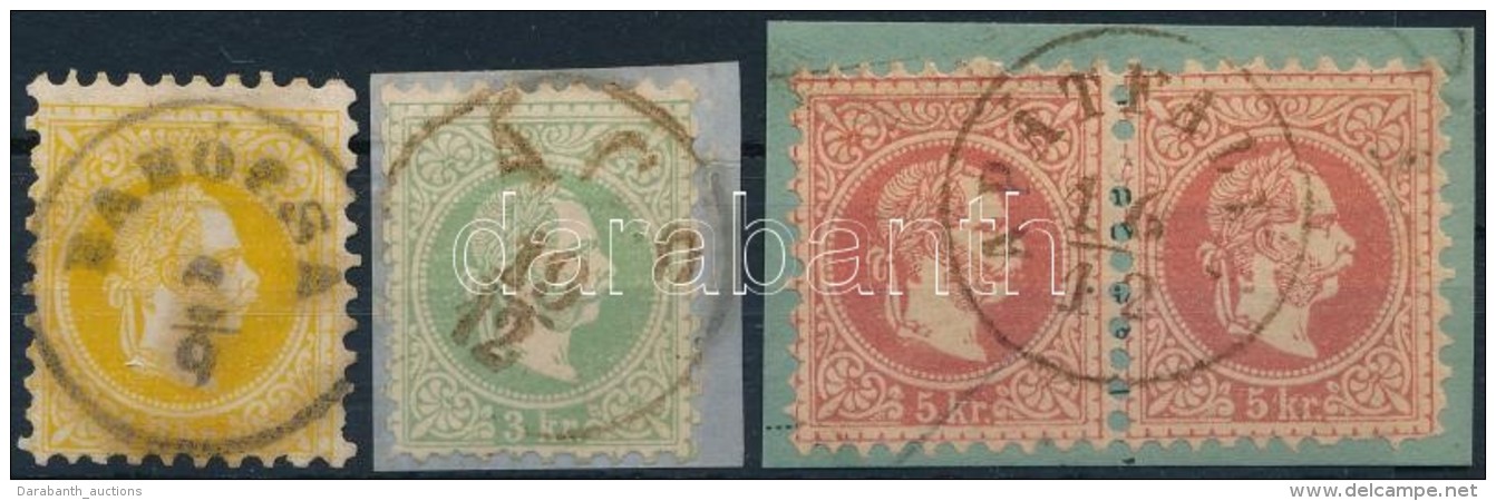 O 1867 4 Db Bélyeg Barna Bélyezésekkel / 4 Stamps Brown 'BABÓCSA', 'ÁCS',... - Otros & Sin Clasificación