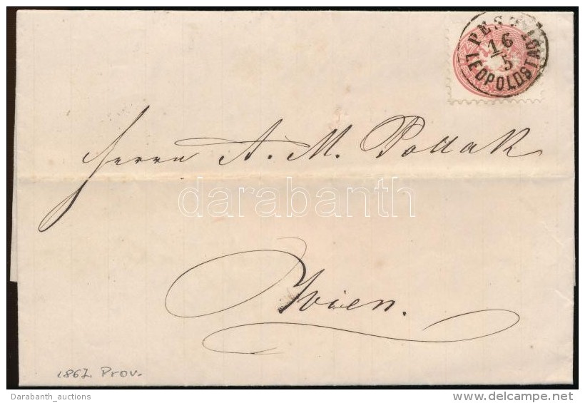 1867 5kr Levélen / On Cover 'PEST/LEOPOLDSTADT' - Wien - Otros & Sin Clasificación