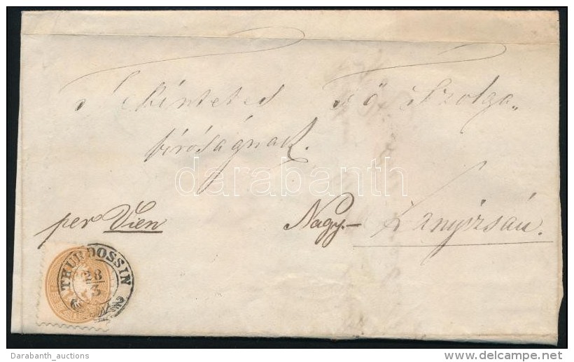 1864 15kr Levélen / On Cover ,,THURDOSSIN' - Nagykanizsa - Otros & Sin Clasificación